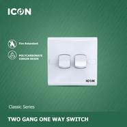 Icon Classic Two Gang One Way Switch - 1390112302