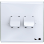 Icon Classic Two Gang One Way Switch - 1390112302 image