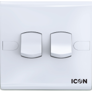 Icon Classic Two Gang Two Way Switch - 1390112323 image