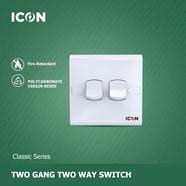 Icon Classic Two Gang Two Way Switch - 1390112323