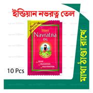 Indian Navratna Herbal Hair Oil, 2.7ml Sachet- Pack of 10 Matha Thanda Rakhe