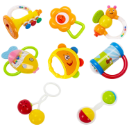 Infant Rattle Teething Baby Toys BPA Free Shake and GRAP Baby Hand Development Teethers Toy Set For Newborn (8 Pcs)
