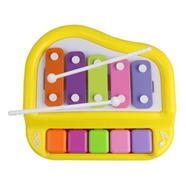 Instrument 5 Key Striking Organ And Xylophone Musical Toy With 2 Mallets For Kids - Multicolor (8301)