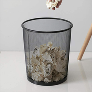 Iron Net Classical Trash Can 9 Inch office trash Can Simple Designed Garbage Can Ash Bin Dust Bin Trash Container For Home Office Kitchen Bathroom 