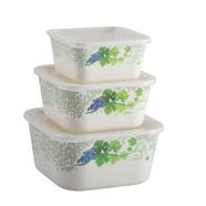 Italiano Square Container Set 3 Pcs-Snowdrop - 899613