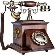 JLDN Retro Phone, Vintage Telephone Antique Phone, Wood Corded, Suitable for Home, Office, Classic Early 20th Century Design,Brown