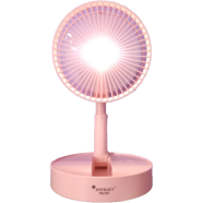 JOYKALY YG-737 Rechargeable 2400mAh Lithium Battery Strong Wind Low Noise Foldabl Table Fan With Light