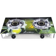 JadRoo Imported 3D Tempered Glass Auto 2 Burner Gas Stove - JR-GS 151