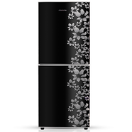 Jamuna JE-2B8JF Refrigerator Glossy Shining Black Flower