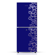 Jamuna JE-2B8JF Refrigerator Glossy Shining Deep Blue Flower