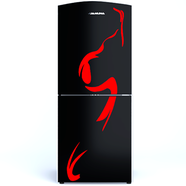 Jamuna JE-XXB-LS51I300 QD Glass Refrigerator Red Wave