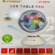 Joy Super JY-2570 Professional 6 Battery Rechargeable Portable Table Fan