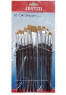 Joytiti flat Painting Brush (0 - 24) - 12 pcs