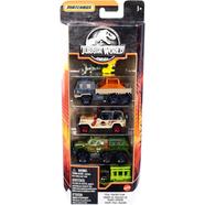 Jurassic World Total Tracker Team Set of 5 pieces Diecast Model Cars by Matchbox