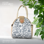 Jute Abstract Tote Bag