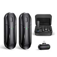 K83 Wireless lavalier Microphone for Smart Phone Ultra-Long Life 3 Levels of Noise Reduction Clear Radio Video Recording vlog Live Interview Recording