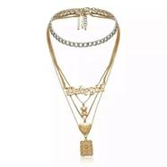 KMVEXO Fashion Babygirl Letter Contrasting Chains Necklaces for Women