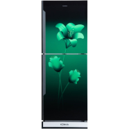 KONKA Refrigerator-KRB-270EVB-3D Green Lily, Bottom Freezer, with Digital Display (270 LTR)