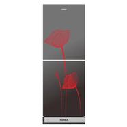 KONKA Refrigerator-KRB-270VB- Glass Mirror Red Tulip, Bottom Freezer (270 LTR)