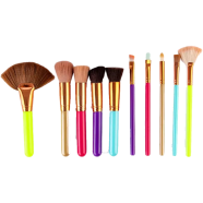Kabuki Makeup Brush Set 10 Pcs icon