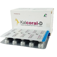 Kalcoral-D - (500mg Plus 200IU) 10's Strip Tablet icon