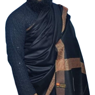 Kashmiri Pashmina Gents Shawl Black