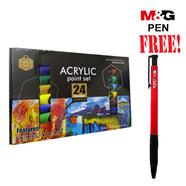 Keep Smiling 24Colors 30ml Professional Acrylic Paint Set - Buy 1 Get 1 Free