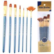 Keep Smiling Artist Brush Set 7 Pcs Nylon Hair Artist Brushes