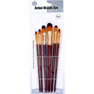 Keep Smiling Artist Filbert Paint Brush Set, Suitable for Water, Acrylic, Oil Colour paint, 6 Pcs