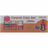 Keep Smiling Ceramic Color Paint Set With Palette And Brush 25ml 6pcs image