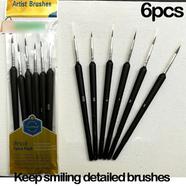 Keep Smiling Detailed Brushes Set Of 6 Pieces