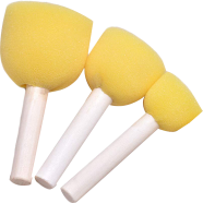 Keep Smiling Foam Brush Yellow - 3 pcs