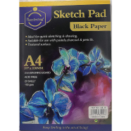 Keep Smiling Hardback Black Paper Sketching Pad A4 150 GSM 20 Sheets icon