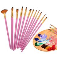 Keep Smiling Mix pink colour Brush Set for Artists, 12 Pcs