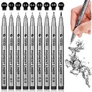 Keep Smiling Pigment Liner Pen - 9Pcs