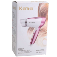 Kemei Professional Hair Dryer Hot and Cool Medium size heavy duty 1600watts - KM-6833