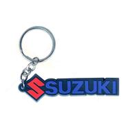Keyring Suzuki Keychain Key Ring Blue Rubber Motorcycle Bike Car Collectible Gift - (keyring_suzuki)