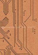 Circuit Design - Spiral Notebook [120 Pages] [Brown Cover]