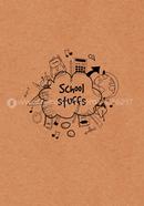School Stuffs - Spiral Notebook [120 Pages] [Brown Cover]