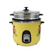 Kiam Rice Cooker Double Pot One SS and One Nonstick Full Body Without Joint Straight Shape With Glass Lid-2.8ltr image