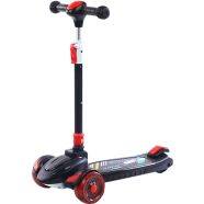 Kick Scooter for Kids 3 Wheels Deluxe Folding Aluminum 3 Adjustable Height Glider with LED Light Up wheels Body Balance Scooter