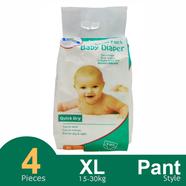 Kidlon Pant System Baby Diaper (12-17kg) (XL Size) (4pcs) 