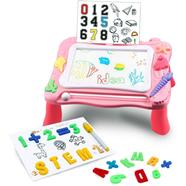 Kids Activity Table Set 2 in 1 Palette Magnetic Drawing Board and Building Brick Table with 150 pcs Blocks