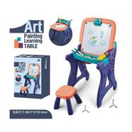 Kids Learning Table Drawing Board Set With Stool - RI 8833