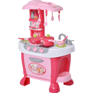 Kids Little Chef Deluxe Kitchen Pretend Play Set With Lights and Music- 31 Pcs