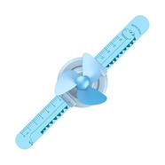 Kids Rechargeable Electric Hand Fan Foldable Wrist Strap Wear Fan image