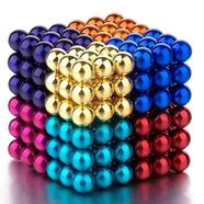 Kids Round Magnetic Stainless Steel Solid Balls , 216 Pcs (Multicolor), Size: 5 MM,
