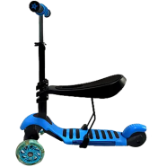 Kids Scooter Wheels Lighting System Scooter With Ring Bell And Seat For Children (scooter_fun_937027) Black And Blue - 347870647