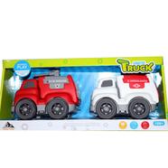 Kids Toy Friction Car Set 2 Pcs Push Car For Baby Construction Truck Car Set Large Size Car