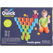 Kids educational toys speed stacking cup 3 in 1 building block pitching ball plastic